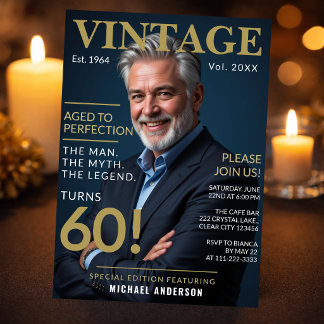 Aged to Perfection 60th Birthday Invite Einladung