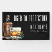 Aged To Perfection Birthday Party Banner (Horizontal)