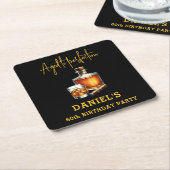 Aged to Perfection Cigar Whiskey 60th Birthday Rechteckiger Pappuntersetzer (angewinkelt)