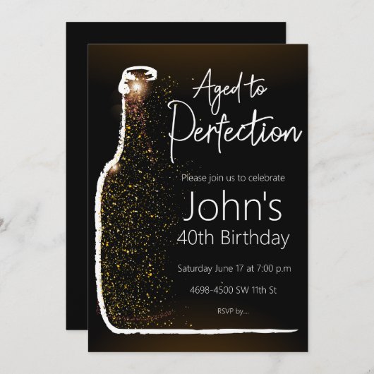 Aged to Perfection Einladung (Vorne/Hinten)