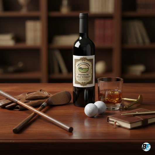 Aged to Perfection Golf Personalized Funny Golf  Weinetikett