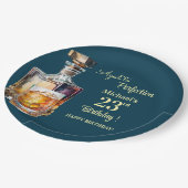 Aged to Perfection Men 23rd Whiskey Birthday Pappteller (Schrägansicht)