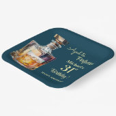 Aged to Perfection Men 31st Whiskey Birthday Pappteller (Gewinkelt)