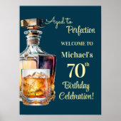 Aged to Perfection Men 70th Whiskey Birthday Poster (Vorne)