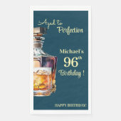 Aged to Perfection Men 96th Whiskey Birthday Serviette (Vorderseite)
