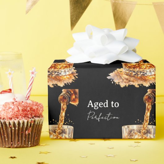 Aged To Perfection Men’s Birthday Party Geschenkpapier (Geburtstagsparty)