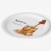 Aged To Perfection Men’s Birthday Party Pappteller (Schrägansicht)