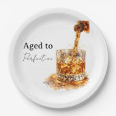 Aged To Perfection Men’s Birthday Party Pappteller (Vorderseite)