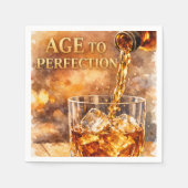 Aged To Perfection Men’s Birthday Party Serviette (Vorderseite)