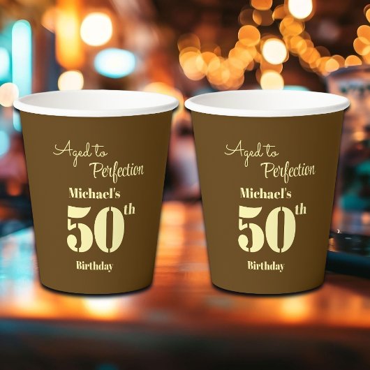 Aged to Perfection Men's 50th Birthday Pappbecher