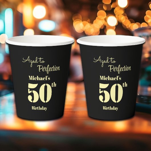 Aged to Perfection Men's 50th Birthday Pappbecher
