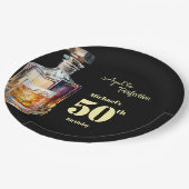 Aged to Perfection Men's 50th Whiskey Birthday Pappteller (Schrägansicht)