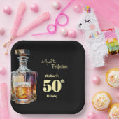 Aged to Perfection Men's 50th Whiskey Birthday Pappteller (Party)