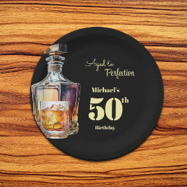 Aged to Perfection Men's 50th Whiskey Birthday Pappteller