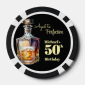 Aged to Perfection Men's 50th Whiskey Birthday  Pokerchips (Rückseite)