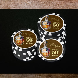 Aged to Perfection Men's 50th Whiskey Birthday Pokerchips