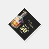 Aged to Perfection Men's 50th Whiskey Birthday Serviette (Ecke)