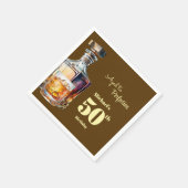 Aged to Perfection Men's 50th Whiskey Birthday  Serviette (Ecke)