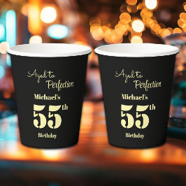 Aged to Perfection Men's 55th Birthday Pappbecher