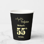 Aged to Perfection Men's 55th Birthday Pappbecher (Vorderseite)