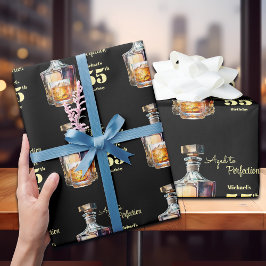 Aged to Perfection Men's 55th Whiskey Birthday Geschenkpapier