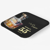Aged to Perfection Men's 55th Whiskey Birthday Pappteller (Gewinkelt)