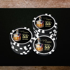 Aged to Perfection Men's 55th Whiskey Birthday Pokerchips