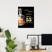 Aged to Perfection Men's 55th Whiskey Birthday Poster (Heimbüro)