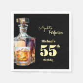 Aged to Perfection Men's 55th Whiskey Birthday  Serviette (Vorderseite)