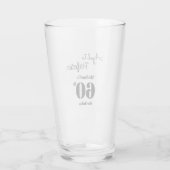 Aged to Perfection Men's 60th Birthday Glas (Rückseite)