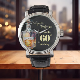 Aged to Perfection Men's 60th Whiskey Birthday Armbanduhr