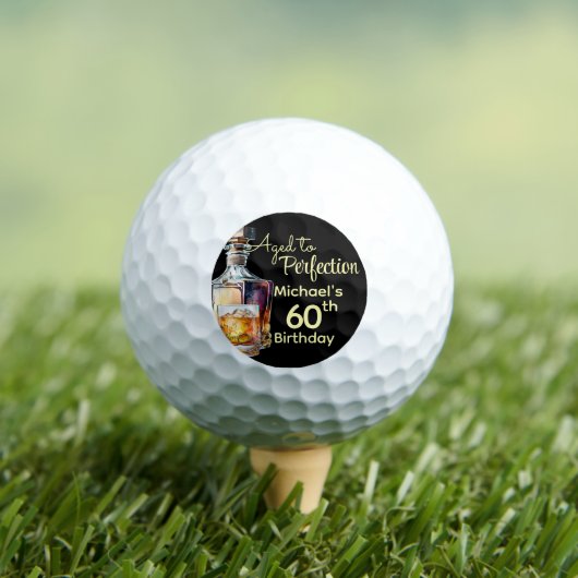 Aged to Perfection Men's 60th Whiskey Birthday Golfball (Insitu T-Shirt)