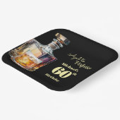 Aged to Perfection Men's 60th Whiskey Birthday Pappteller (Gewinkelt)