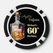 Aged to Perfection Men's 60th Whiskey Birthday  Pokerchips (Rückseite)