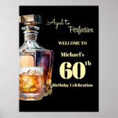 Aged to Perfection Men's 60th Whiskey Birthday Poster (Vorne)