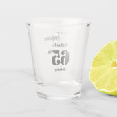 Aged to Perfection Men's 65th Birthday Schnapsglas (Rückseite)