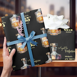 Aged to Perfection Men's 65th Whiskey Birthday  Geschenkpapier