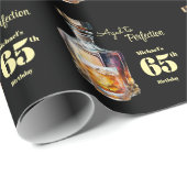 Aged to Perfection Men's 65th Whiskey Birthday  Geschenkpapier (Rolleneckpunkt)