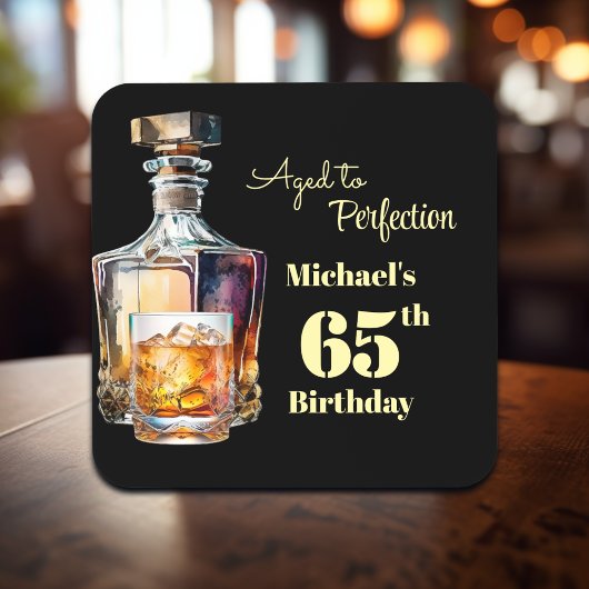 Aged to Perfection Men's 65th Whiskey Birthday  Getränkeuntersetzer