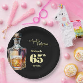 Aged to Perfection Men's 65th Whiskey Birthday Pappteller (Party)