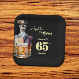 Aged to Perfection Men's 65th Whiskey Birthday Pappteller
