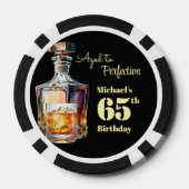 Aged to Perfection Men's 65th Whiskey Birthday  Pokerchips (Rückseite)