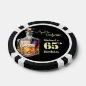 Aged to Perfection Men's 65th Whiskey Birthday  Pokerchips (Einzeln)
