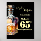 Aged to Perfection Men's 65th Whiskey Birthday Poster (Vorne)