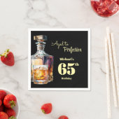 Aged to Perfection Men's 65th Whiskey Birthday  Serviette (Beispiel)
