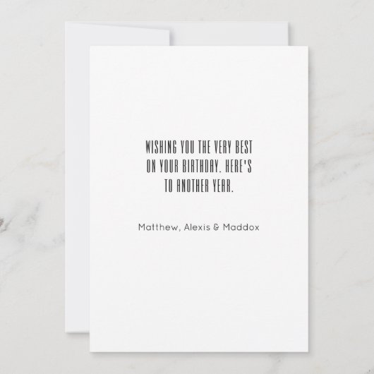 Aged To Perfection Men's Birthday Karte (Rückseite)