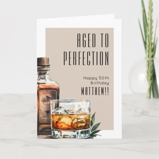 Aged To Perfection Men's Birthday Karte (Vorderseite)