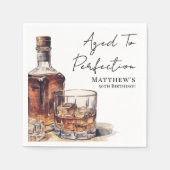 Aged To Perfection Men's Birthday Party Serviette (Vorderseite)