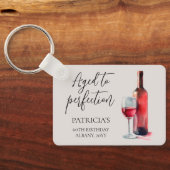 Aged to Perfection Red Wine 60th Birthday Party Schlüsselanhänger (Rückseite)