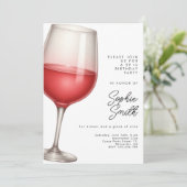 Aged to perfection red wine birthday party einladung (Stehend Vorderseite)